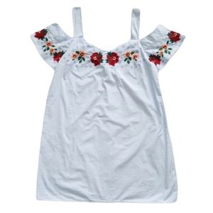 Miami Embroidered Blue Summer Tunic Size XS